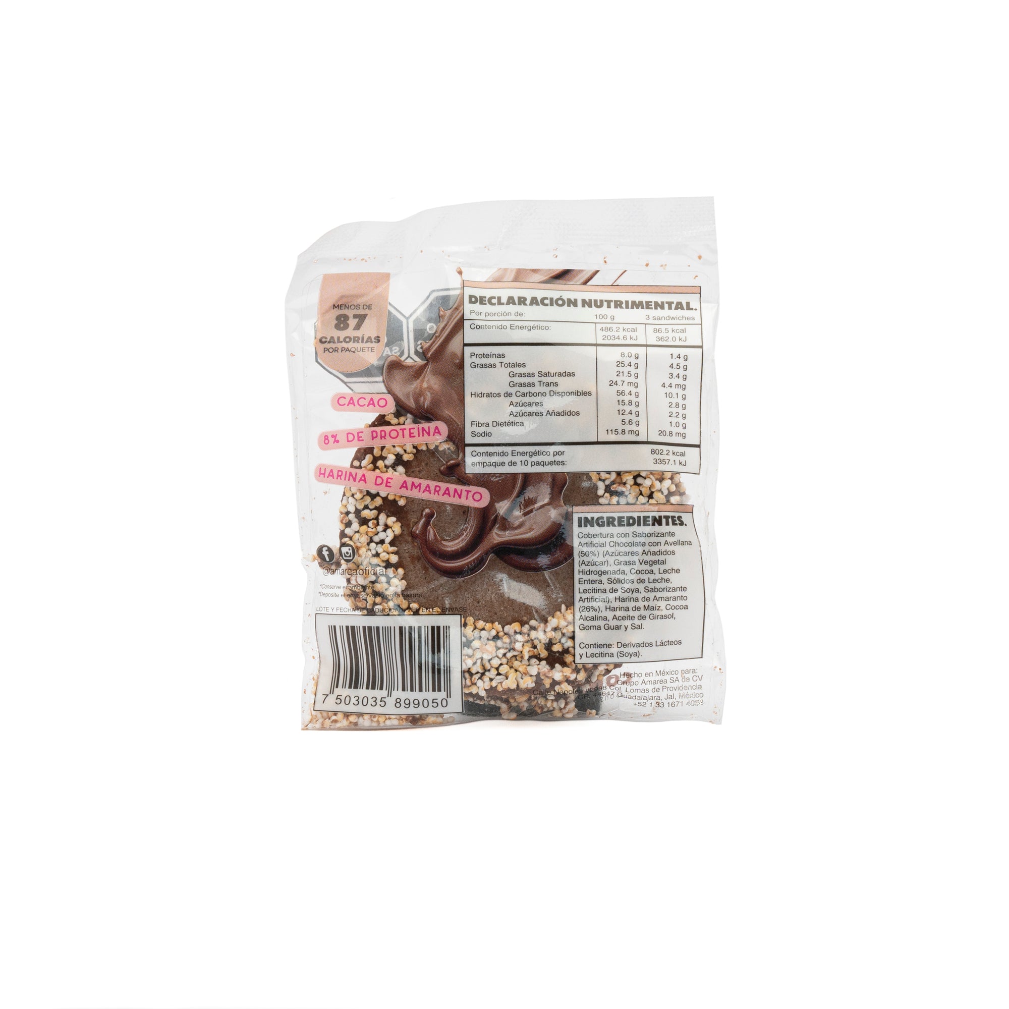 Chocoamarea Chocolate con Avellana I 1 pack I 10 piezas