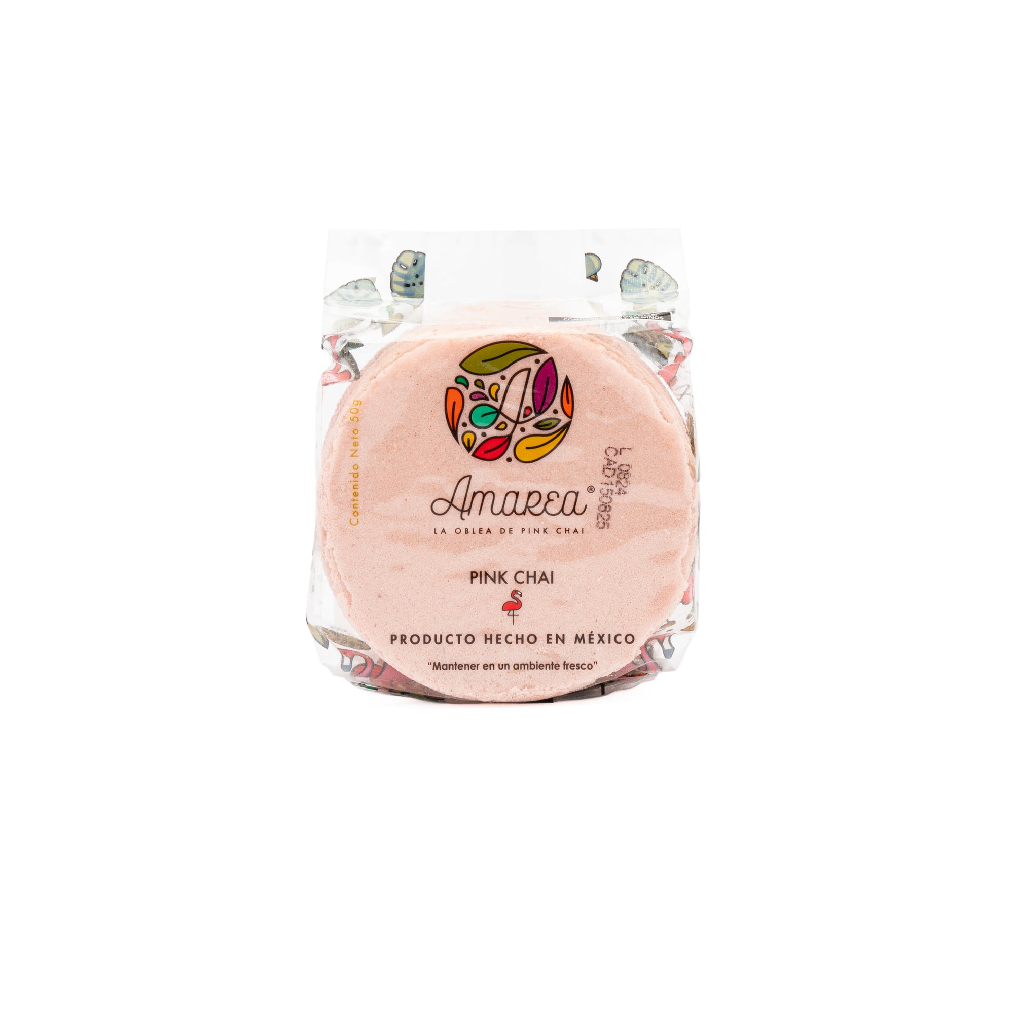 Oblea de Amaranto Sabor Pink Chai | 50 gr