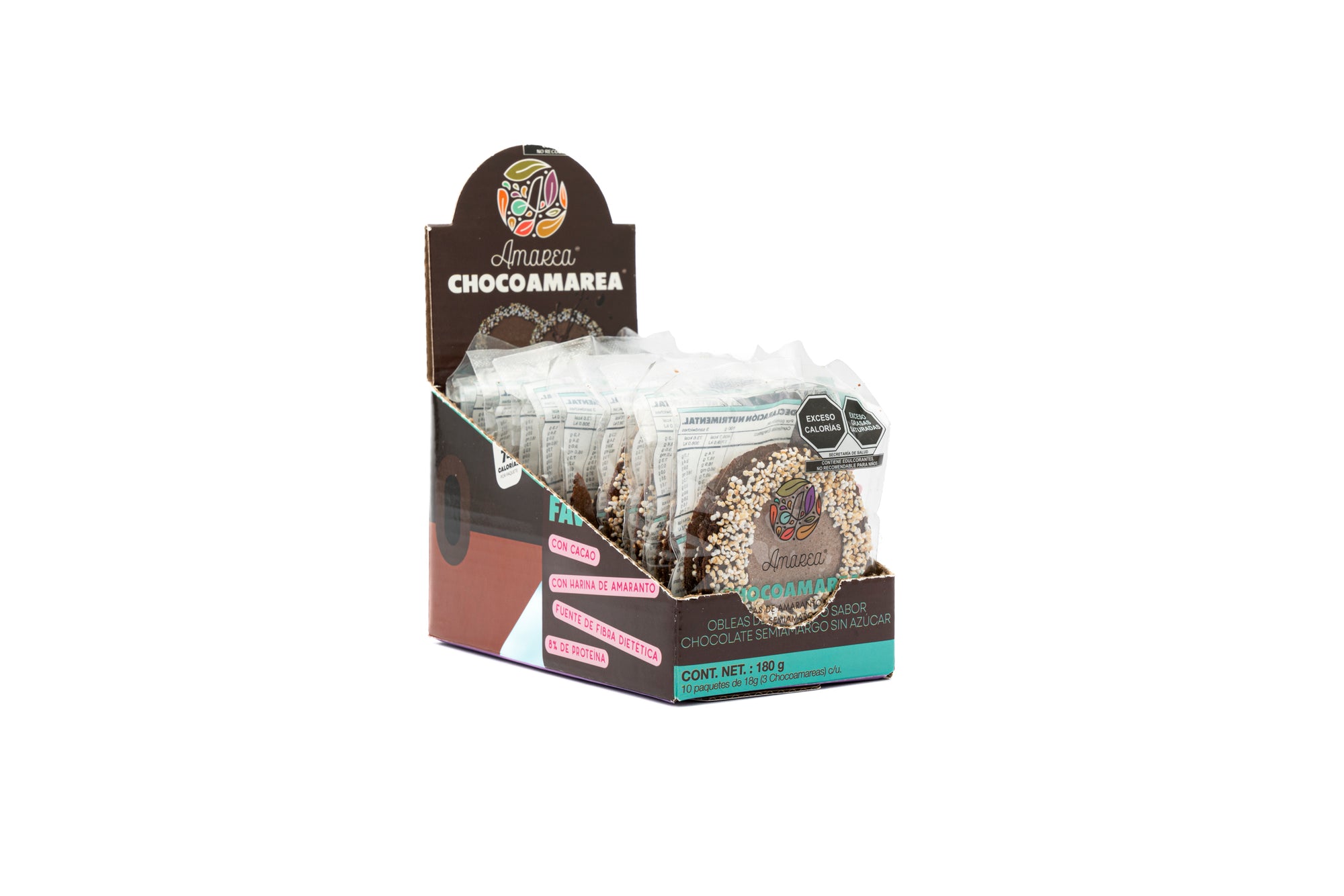 Chocoamarea Chocolate Semi Amargo sin Azúcar I 1 pack I 10 piezas