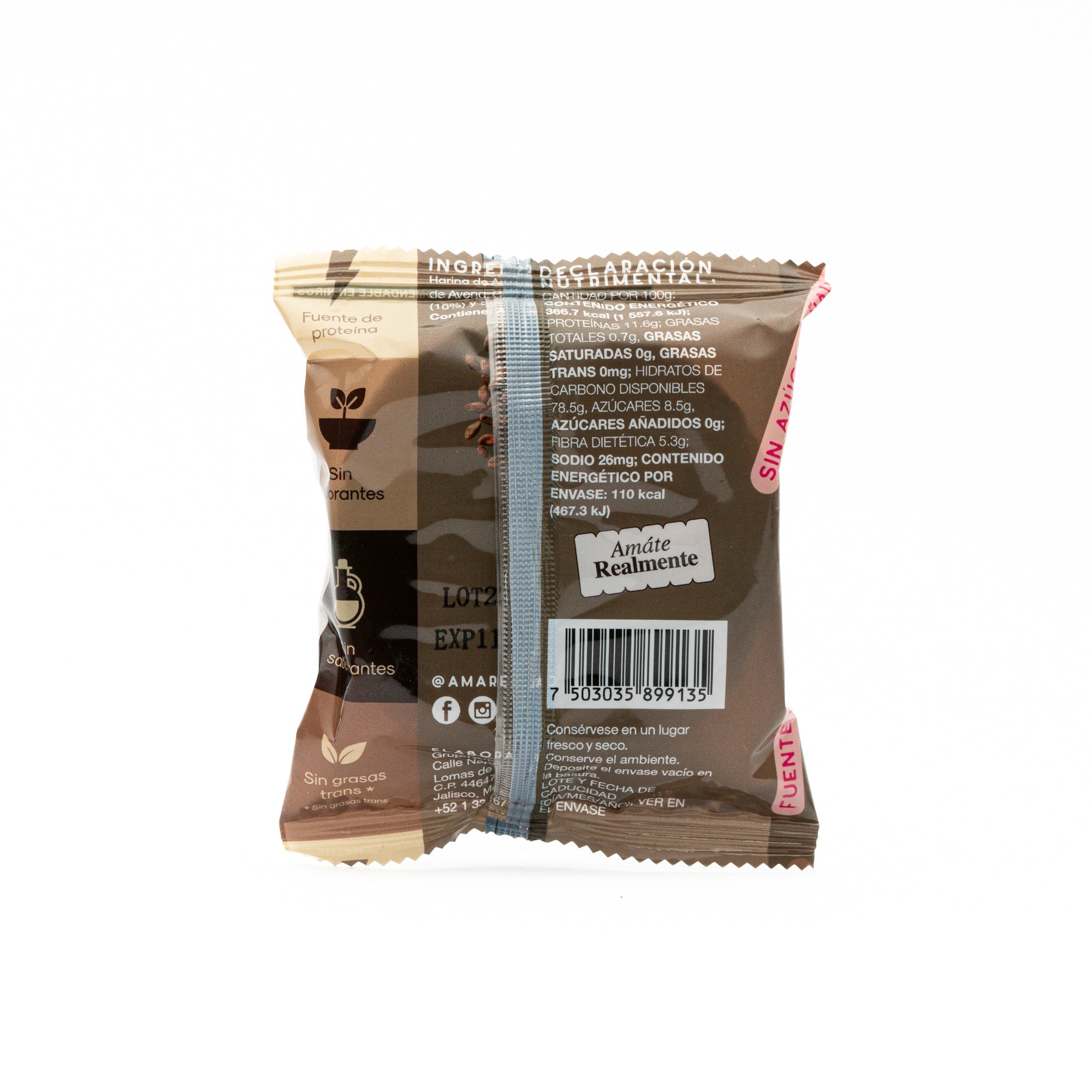 Oblea de Amaranto Cacao | 30 gr