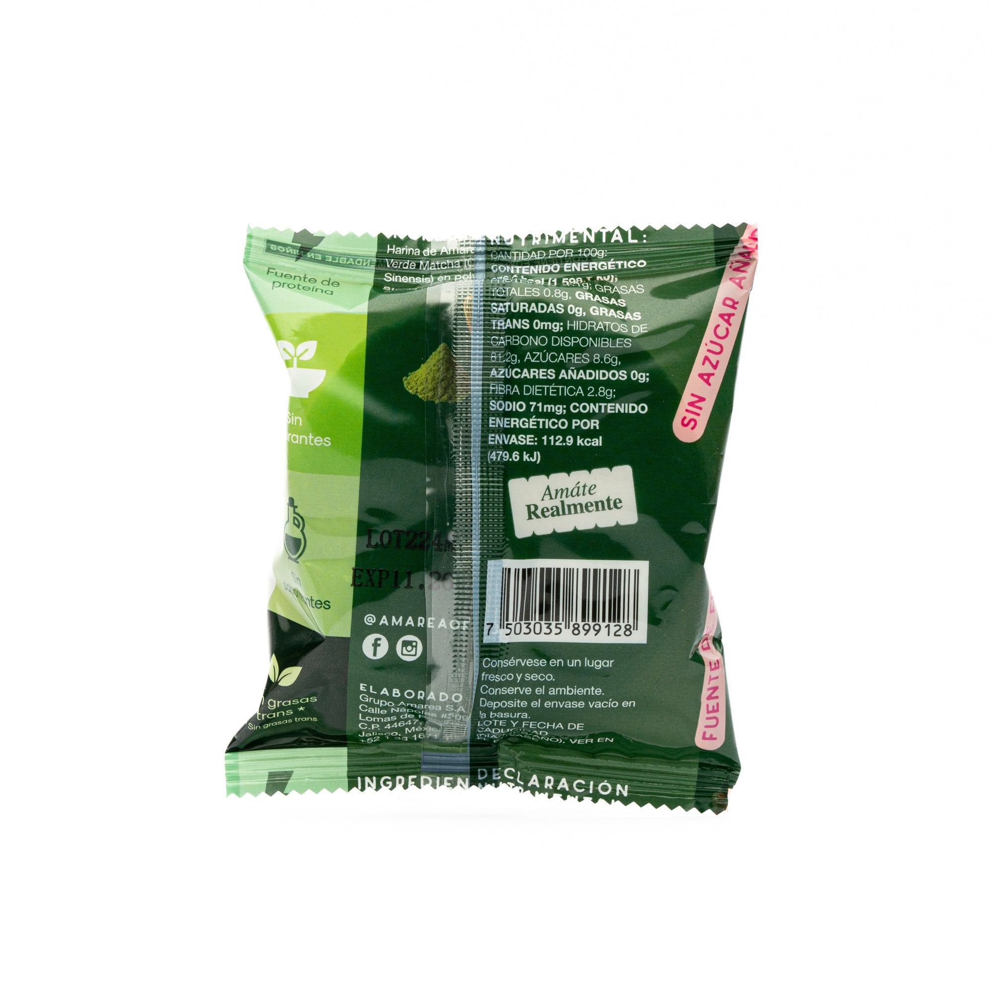 Oblea de Amaranto Matcha | 30 gr