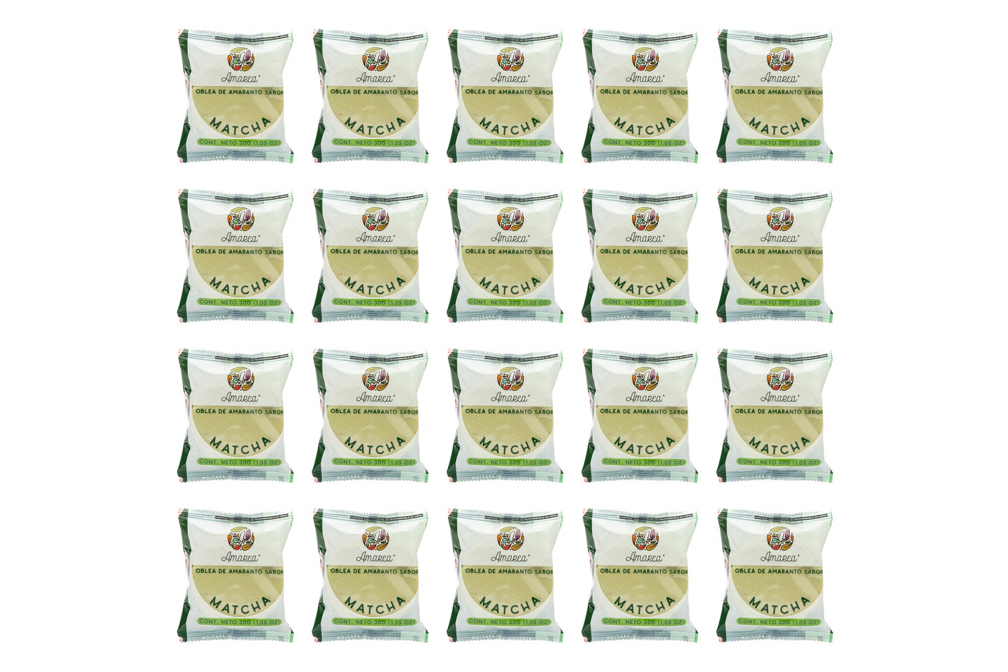 Oblea de Amaranto Matcha | 30 gr