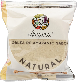 Empaque Amarea oblea de amaranto sabor Natural 30 g